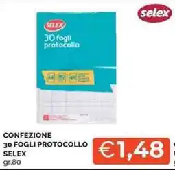 Mercatò Confezione 30 fogli protocollo SELEX offerta