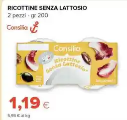 Tigre Ricottine senza lattosio 2 pezzi - gr 200 consilia offerta