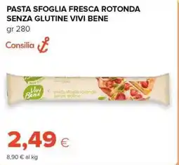 Tigre Pasta sfoglia fresca rotonda senza glutine vivi bene offerta