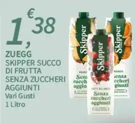 SpeSì Zuegg skipper succo di frutta senza zuccheri aggiunti offerta