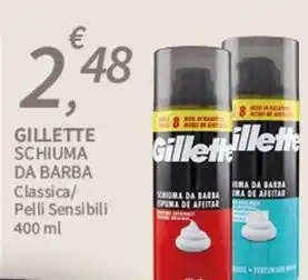 SpeSì Gillette schiuma da barba classica/ pelli sensibili offerta