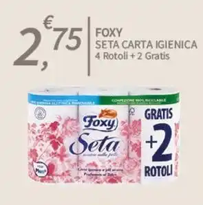 SpeSì Foxy seta carta igienica 4 rotoli +2 gratis offerta