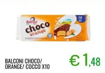 Sugros Balconi choco/ orange/ cocco x10 offerta