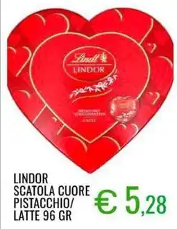 Sugros Lindor scatola cuore pistacchio/ latte offerta