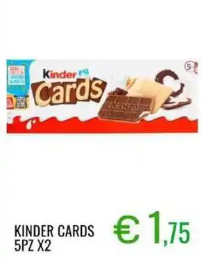 Sugros Kinder cards 5pz x2 offerta