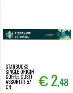 Sugros Starbucks single origin coffee offerta