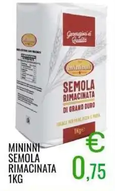 Sugros Mininni semola rimacinata offerta