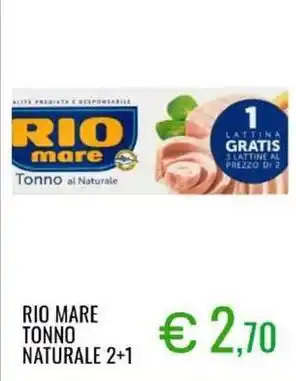 Sugros Rio mare tonno naturale 2+1 offerta