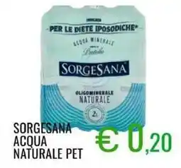 Sugros Sorgesana acqua naturale pet offerta