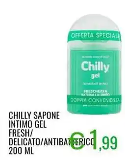 Sugros Chilly sapone intimo gel fresh/ delicato/antibatterico offerta