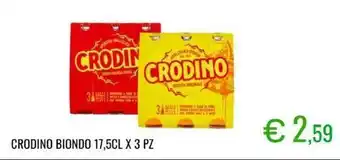 Sugros Crodino biondo 17,5cl x 3 pz offerta