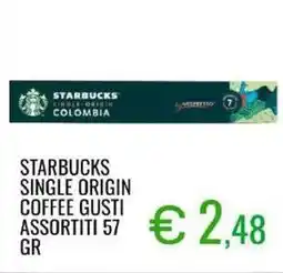 Sugros Starbucks single origin coffee gusti assortiti offerta