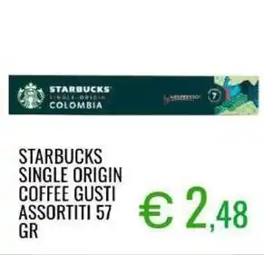 Sugros Starbucks single origin coffee gusti assortiti offerta