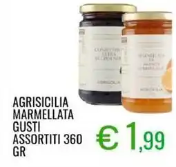 Sugros Agrisicilia marmellata gusti offerta