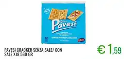 Sugros Pavesi cracker senza sale/ con sale x18 offerta