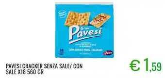 Sugros Pavesi cracker senza sale/ con sale x18 offerta