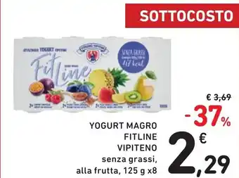 Spazio Conad Yogurt magro fitline vipiteno senza grassi, alla frutta, offerta