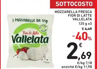 Spazio Conad Mozzarelle fresca fior di latte vallelata offerta