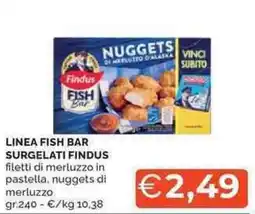 Mercatò Linea fish bar surgelati FINDUS offerta