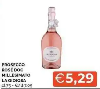 Mercatò Prosecco rosé doc millesimato LA GIOIOSA offerta