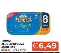 Mercatò Tonno all'olio di oliva AS DO MAR offerta