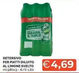 Mercatò Detersivo per piatti diluito al limone SVELTO offerta