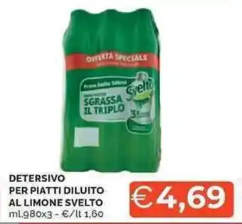 Mercatò Detersivo per piatti diluito al limone SVELTO offerta