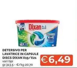 Mercatò Detersivo per lavatrice in capsule discs DIXAN offerta