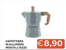 Mercatò Caffettiera in alluminio mokita 3 tazze offerta