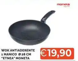 Mercatò Wok antiaderente 1 manico ø 28 cm "etnea" MONETA offerta