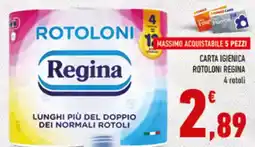 Conad City Carta igienica rotoloni REGINA offerta