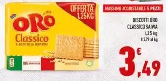 Conad City Biscotti oro classico SAIWA offerta