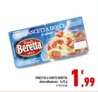 Conad City Pancetta a cubetti BERETTA offerta