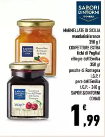 Conad City Marmellate di sicilia/ confetture extra SAPORI&DINTORNI CONAD offerta