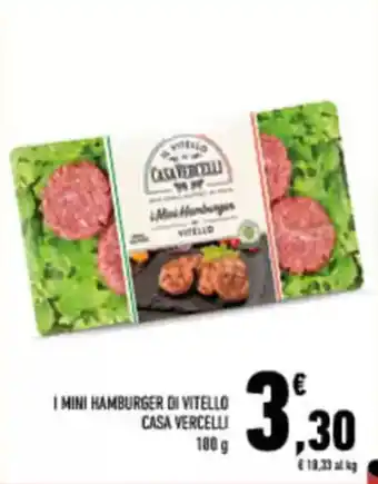 Conad City I mini hamburger di vitello CASA VERCELLI offerta