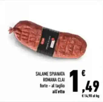 Conad City Salame spianata romana clai offerta