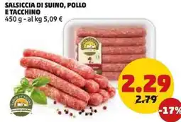 PENNY Salsiccia di suino, pollo e tacchino offerta