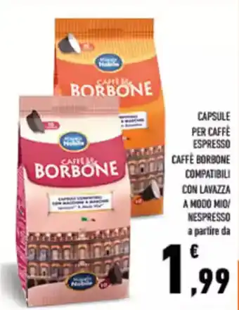 Conad City Capsule per caffè espresso caffè borbone compatibili con lavazza a modo mio/ nespresso offerta