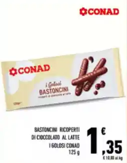 Conad City Bastoncini ricoperti di cioccolato al latte i golosi CONAD offerta