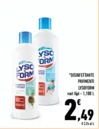 Conad City Disinfettante pavimenti LYSOFORM offerta