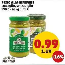 PENNY Pesto alla genovese con aglio, senza aglio offerta