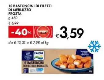 Bennet 15 Bastoncini di filetti di merluzzo FROSTA offerta