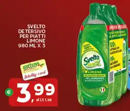 Extra Supermercati Svelto detersivo per piatti limone offerta