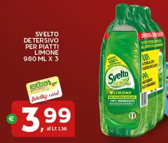 Extra Supermercati Svelto detersivo per piatti limone offerta