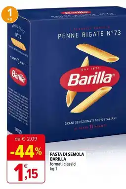 Iperal Pasta di semola barilla offerta