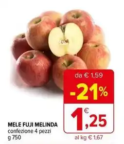 Iperal Mele fuji melinda confezione 4 pezzi offerta