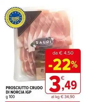 Iperal Prosciutto crudo di norcia igp offerta