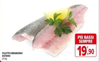 Iperal Filetto branzino estero al kg offerta