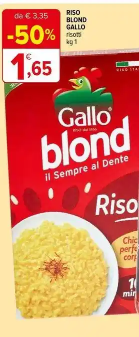 Iperal Riso blond gallo risotti offerta