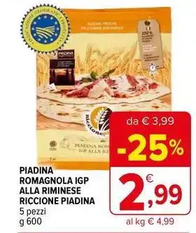 Iperal Piadina romagnola igp alla riminese riccione piadina offerta